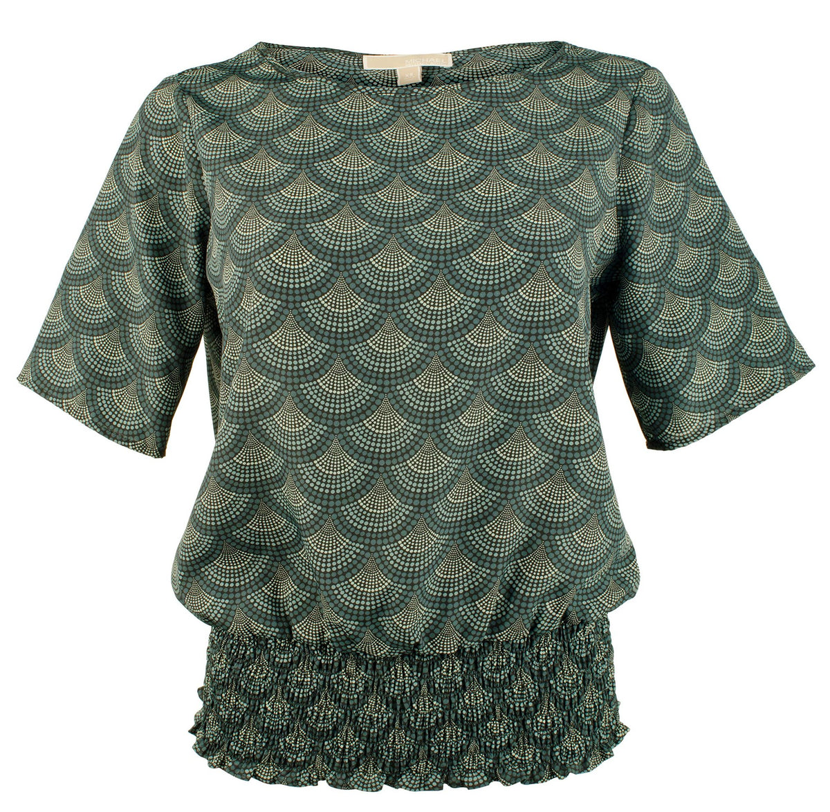 Michael Michael Kors Womens Printed Smocked Blouse