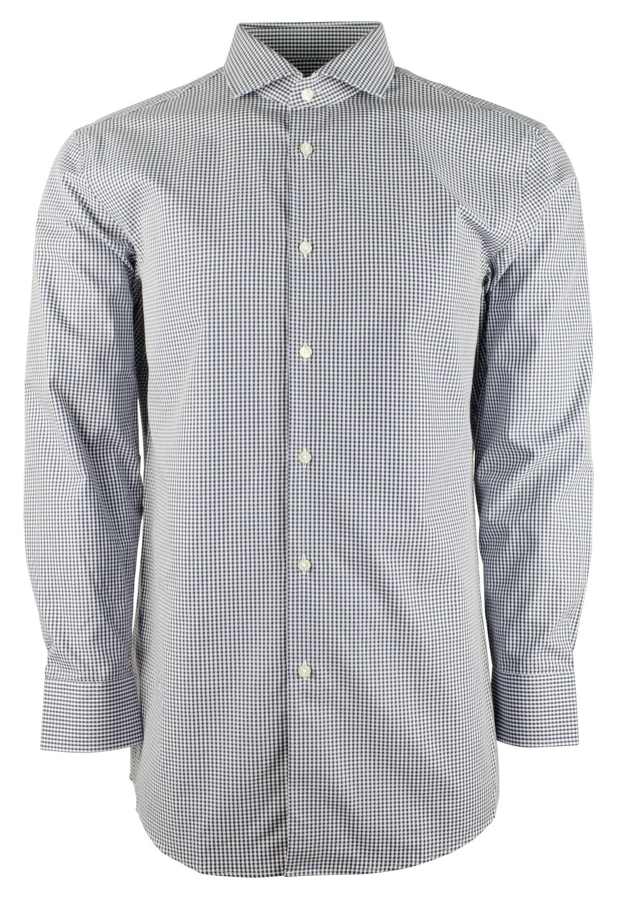 Hugo Boss Men's Mark Sharp Fit Easy Iron Long Sleeve Shirt 15.5 (32-33) Dark Blue