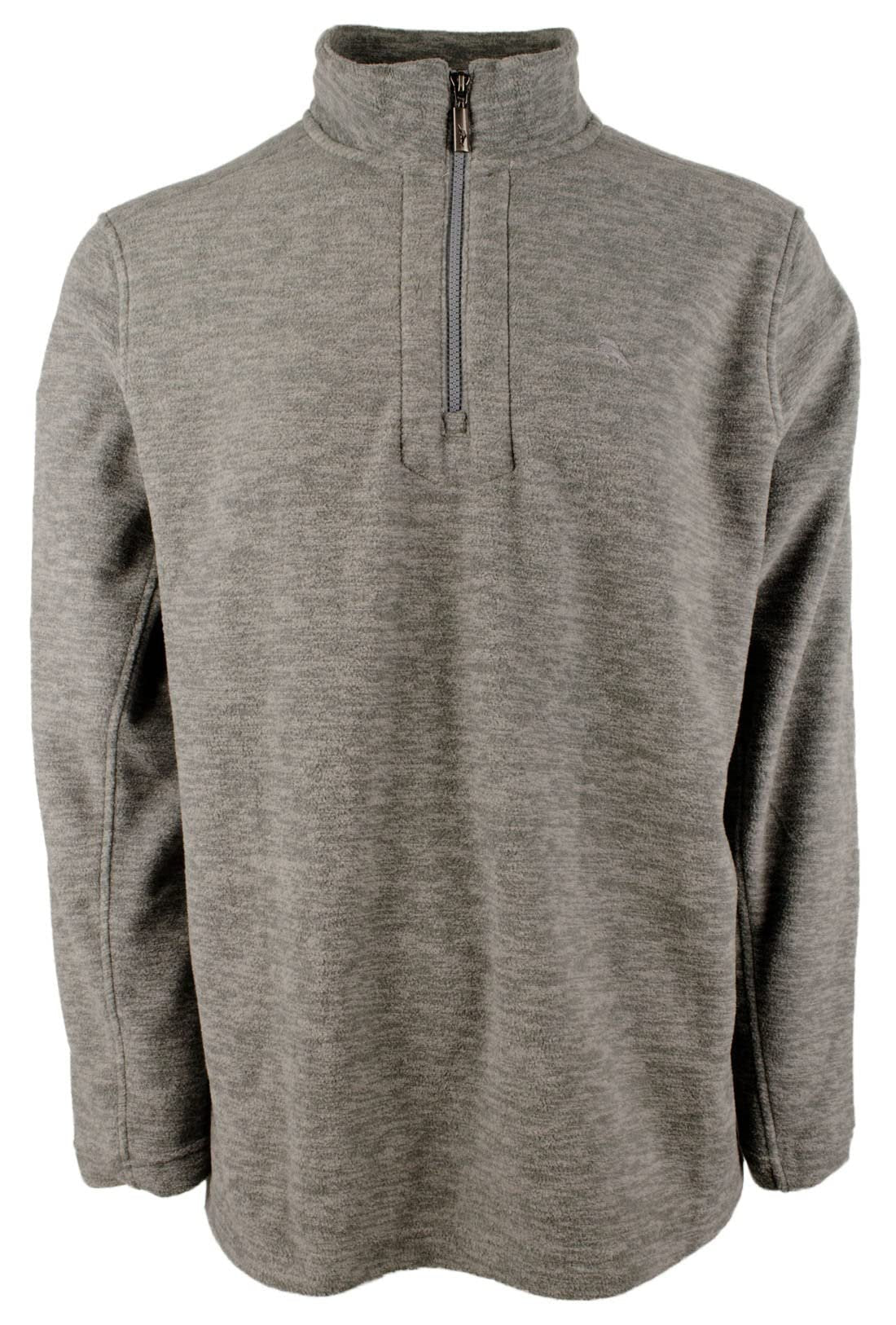 Tommy Bahama - Sudadera polar Cloud Peak con media cremallera para hombre, talla grande y alta, color gris ceniza, talla 3XL