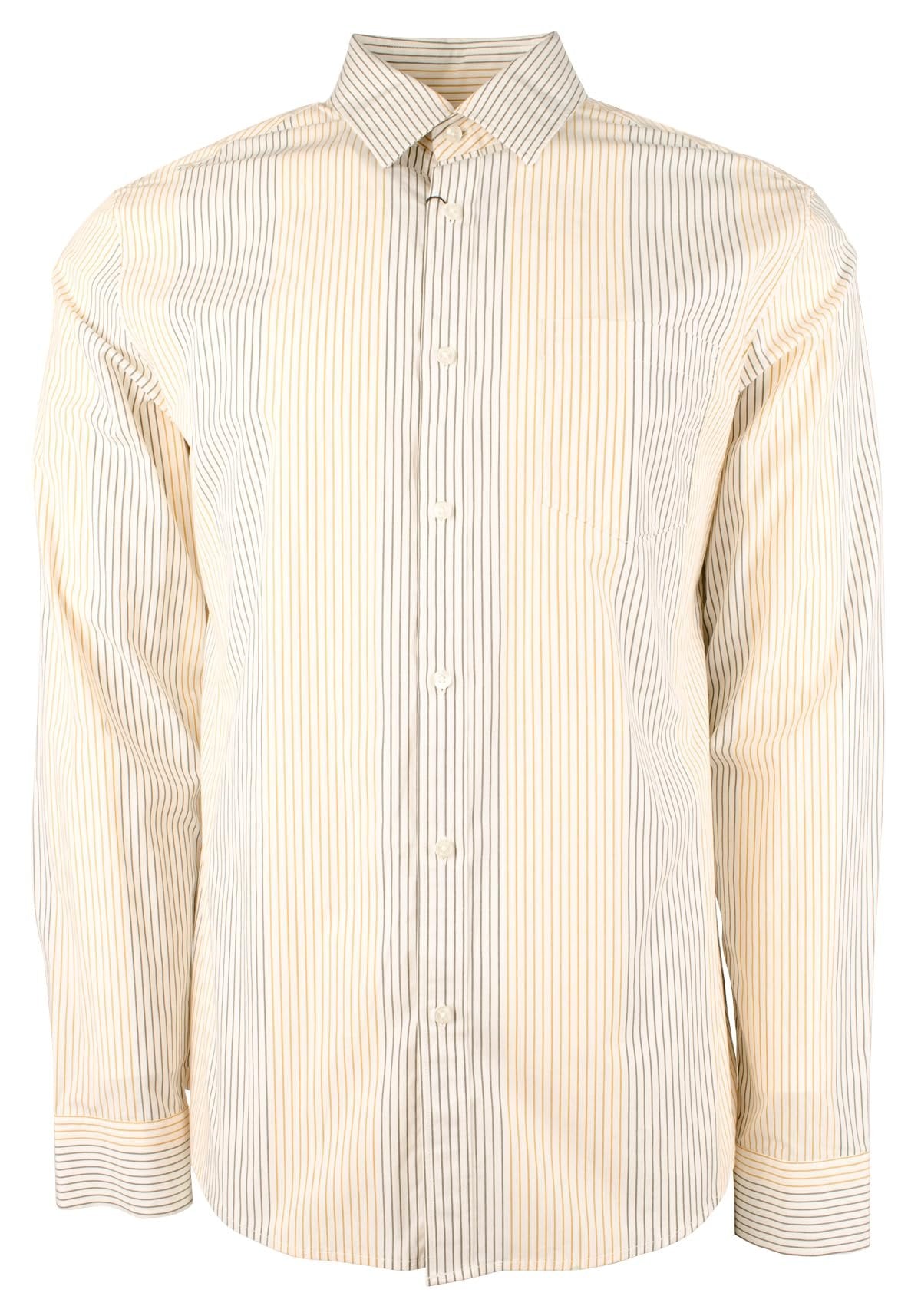 Michael Kors Men's Cotton Blend Stretch Slim Fit Long Sleeve Shirt MGld X-Large