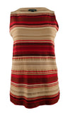Lauren Ralph Lauren Women's Plus Size Sleeveless Striped Knit Top RM 1X