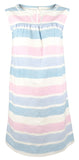 Women's Cora Striped Line Sleeveless Shift Dress Pink - Blue