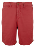 Men's Relaxed Fit 10 Inch Flat Front Chino Shorts Red 40