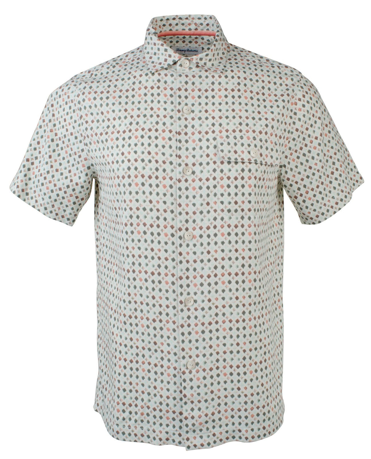 Tommy Bahama Men's Big & Tall Atomic Geo Print Silk Camp Shirt-CC-3XB