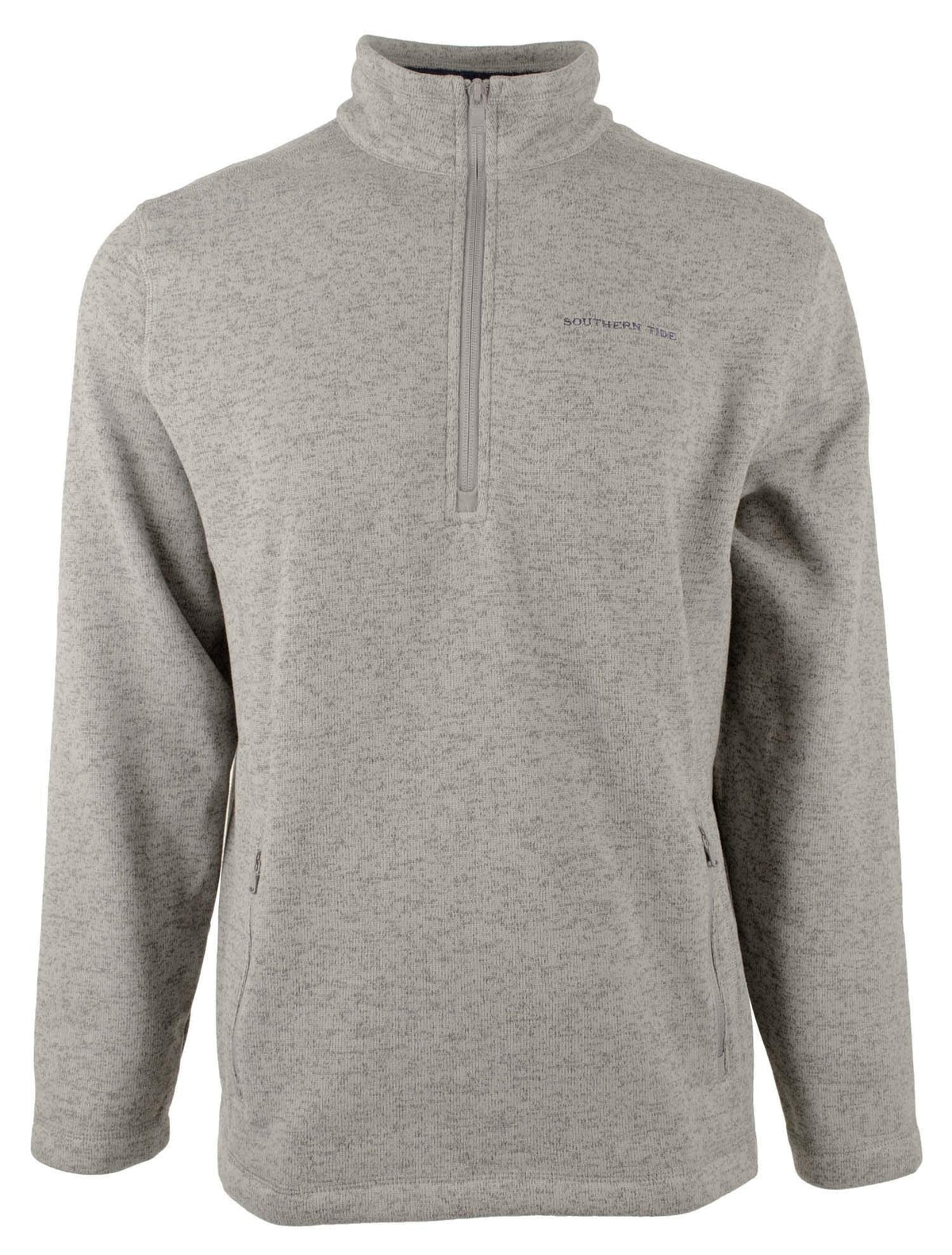 Southern Tide Erkek Samson Peak 1/4 Fermuarlı Sweatshirt Çelik Gri Büyük