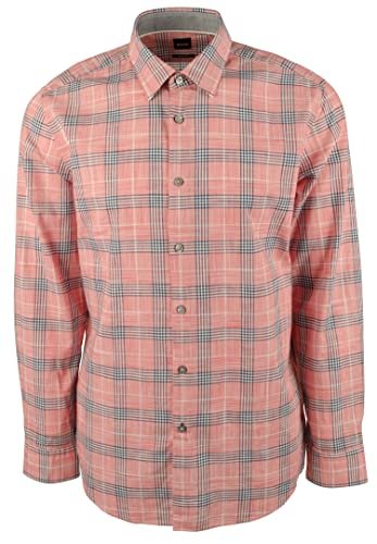 Hugo Boss Men's Lukas Plaid Regular Fit Long Sleeves Shirt-MR-X-Large