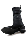 Calvin Klein Women's Over The Knee Nubuck Leather Boot Shoes -Black -39