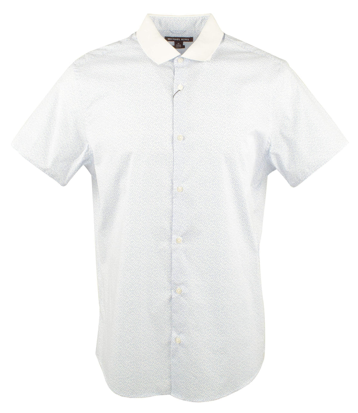 Michael Kors Men's Slim Fit Short Sleeve Woven Shirt