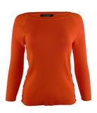 Lauren Ralph Lauren womens Lace Up Sides Ribbed Sweater