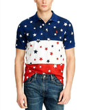 Polo Ralph Lauren Classic Fit Star Mesh Polo (Navy, L)