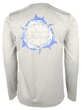 Southern Tide Erkek Derin Deniz Balıkçılığı Uzun Kollu Performans Gömleği Heather Gri Küçük