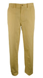 Men's Classic-Fit Flat-Front Chino Pants-BY-32Wx30L Yellow