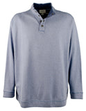 Tommy Bahama Men's Big & Tall Flipfield Snap Mock Reversible Pullover Sweatshirt RHthr 3XLT