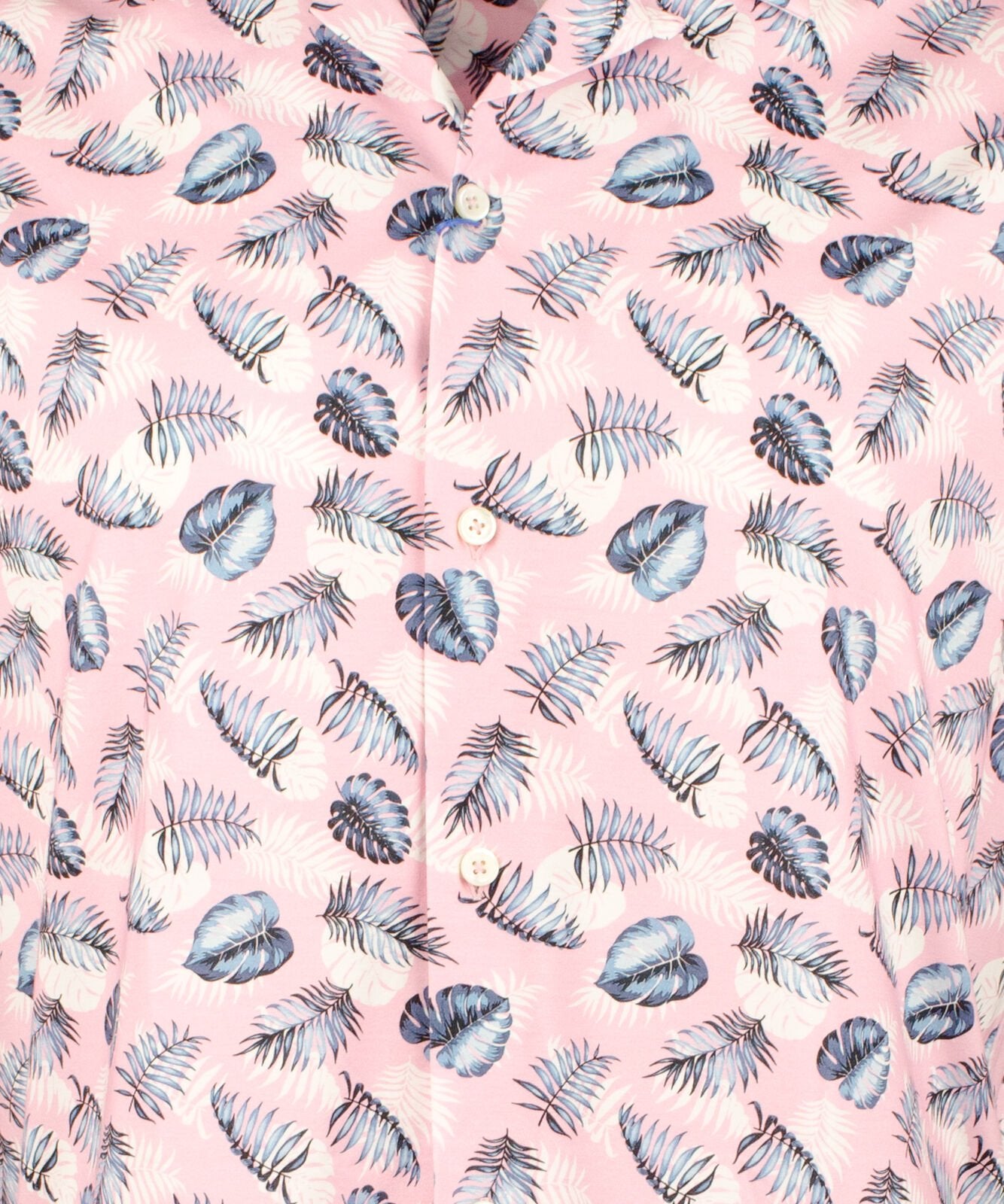 Bugatchi Men's Printed Stretch Camp Short Sleeve Shirt Pnk Large Pink