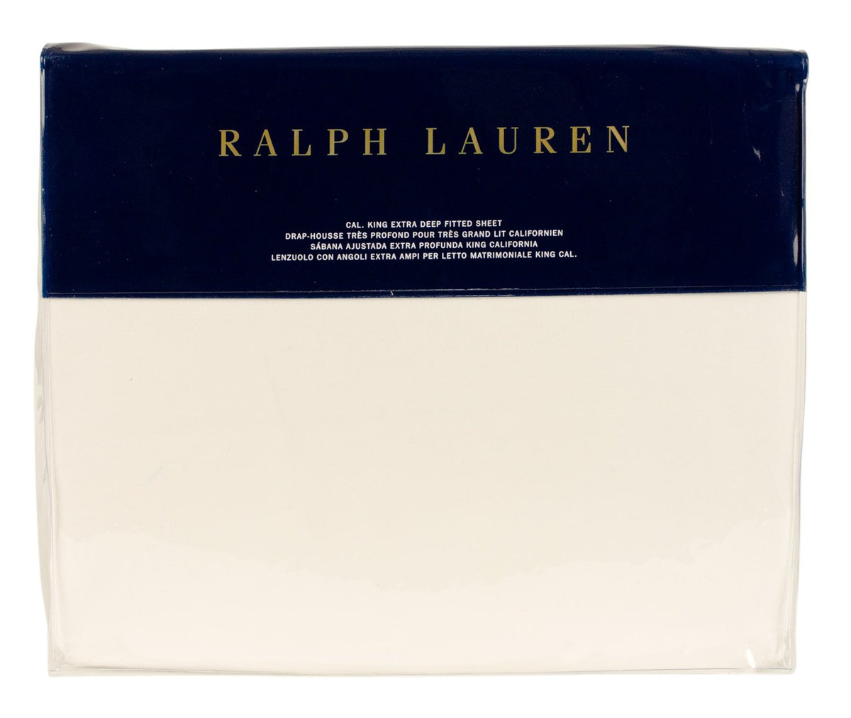 Ralph Lauren Home Cotton Constance Cal King Extra Deep Fitted Sheet White