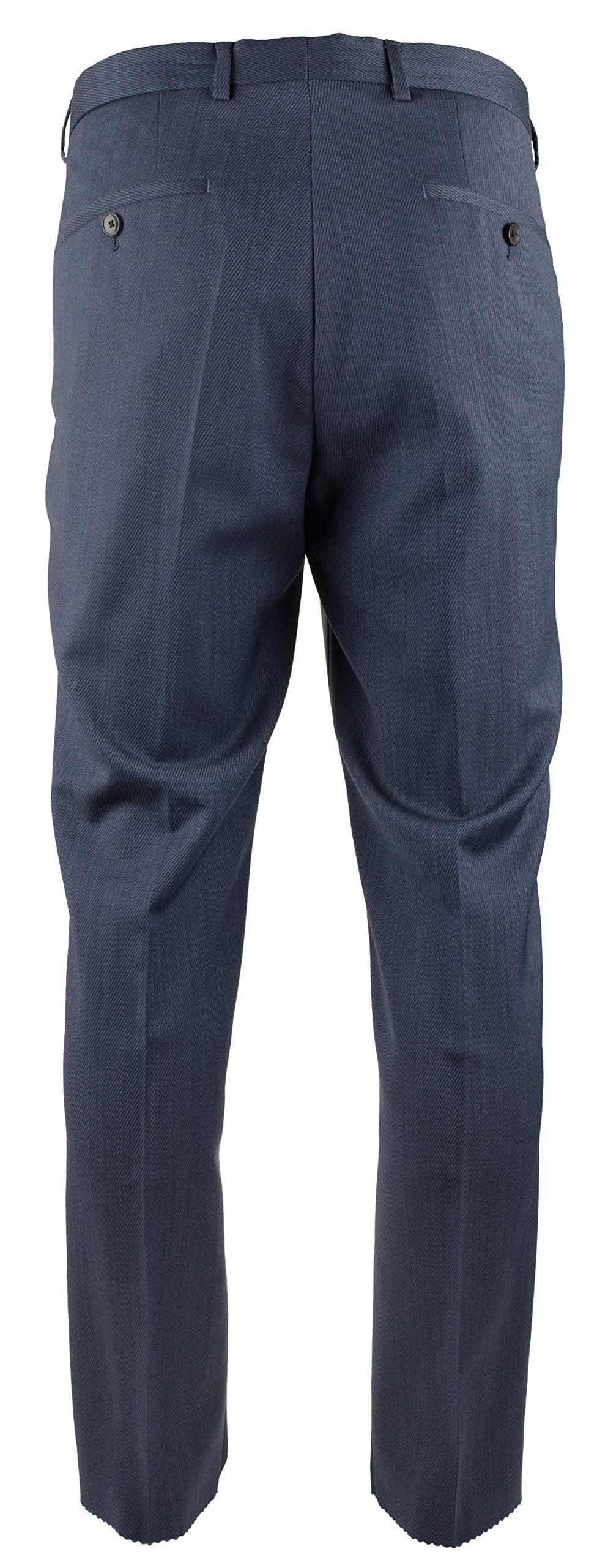 Men's Madisen Flat Front Wool Unhemmed Dress Pants-OB-32R