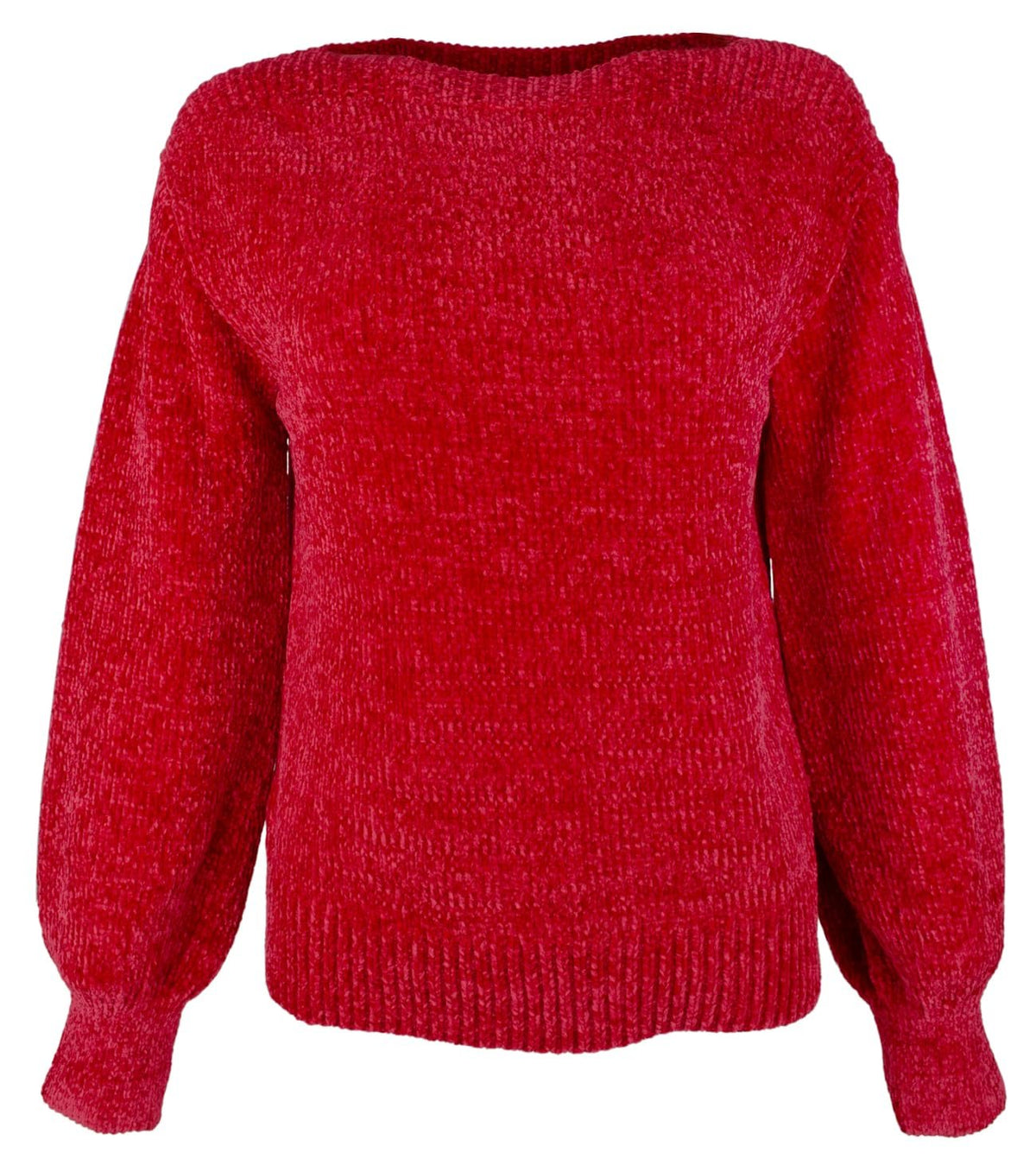 Women's Luna Chenille Boatneck Long Sleeve Sweater TRD XS Tango Red