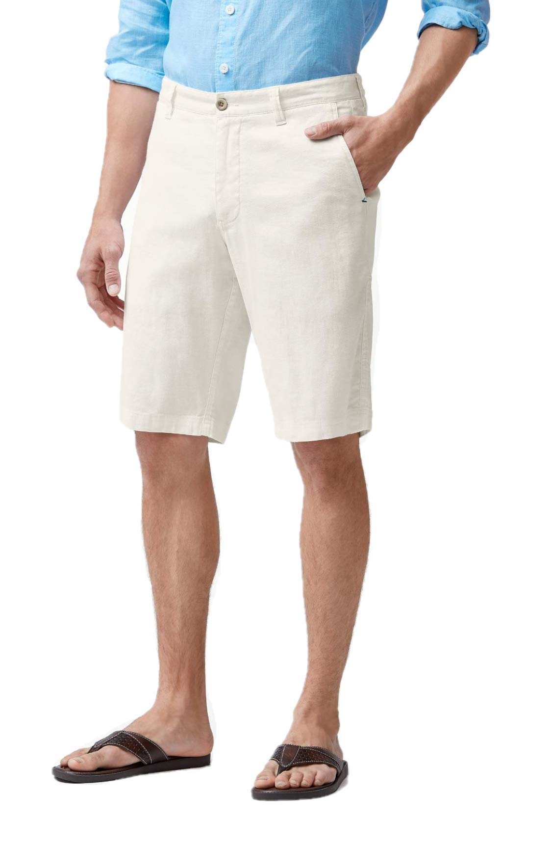 Tommy Bahama Men's Beach Linen Flat Front Shorts Continental 32