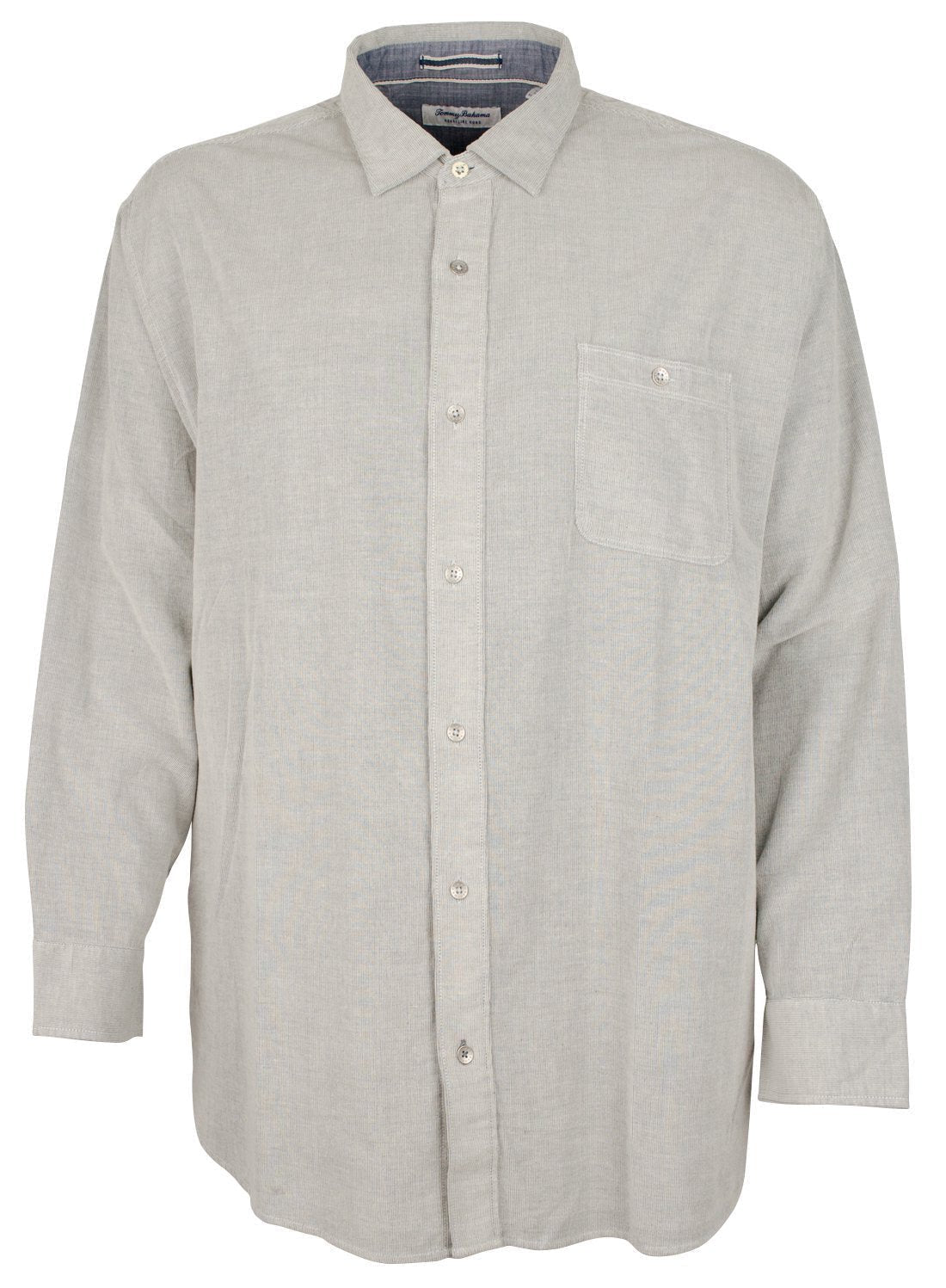 Tommy Bahama Men's Big & Tall Coastline Cord Button Down Shirt in Zinc Gray 3XLT