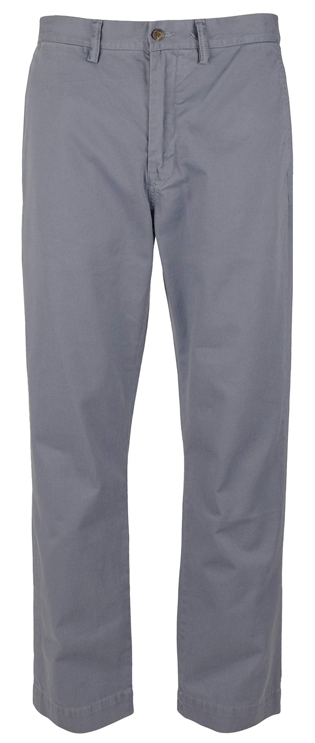 Men's Classic Fit Chino Pants-BLU-34WX32L Blue
