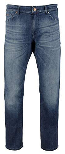 Hugo Boss Men's Maine Regular Fit Stretch Jeans-MB-32WX34L Medium Blue