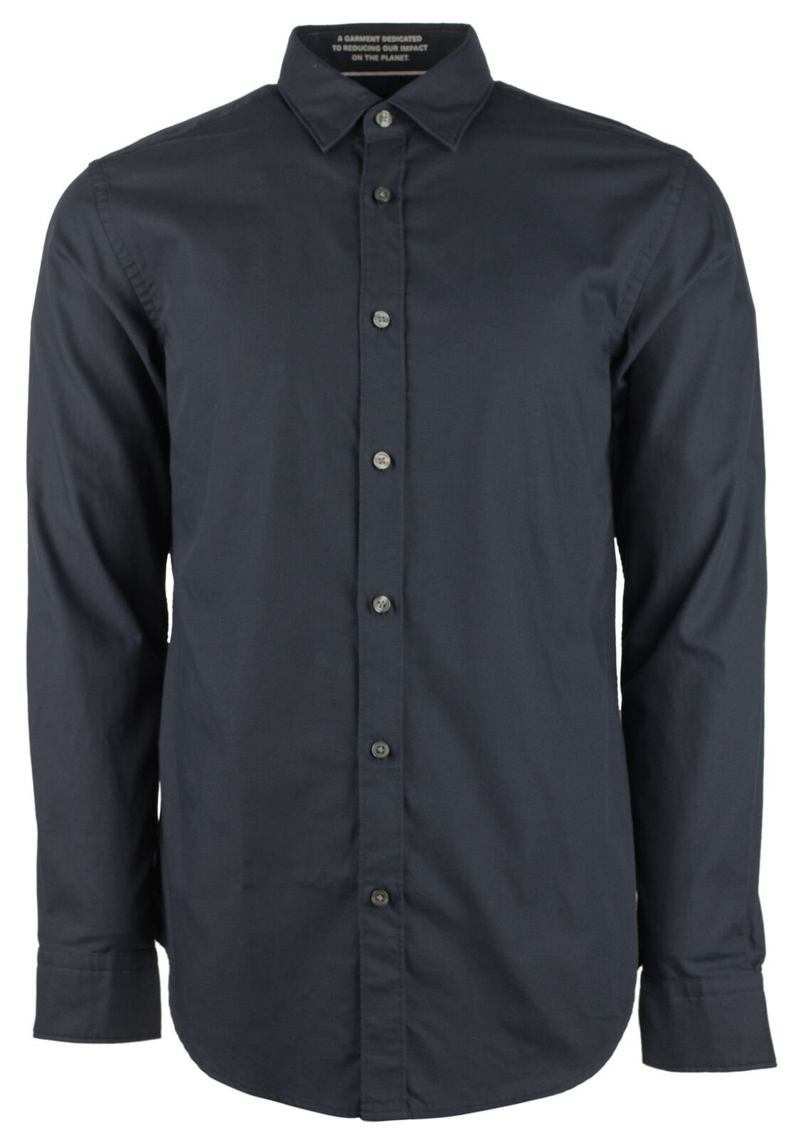 Hugo Boss Men's Ronni Slim Fit Long Sleeve Button Front Shirt Dark Blue
