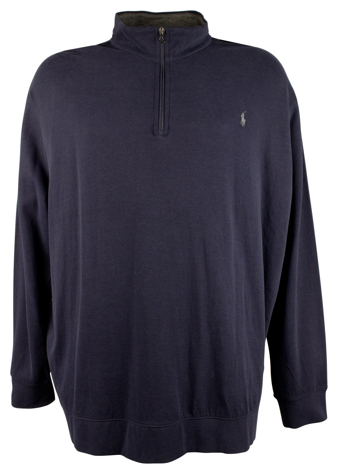 Polo Ralph Lauren Big & Tall Long Sleeve Lux Jersey Half Zip Sweaters Blue 4XB