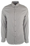 Michael Kors mens Trim Stretch Cotton Long Sleeve Shirt