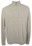 Sudadera Tommy Bahama Flipshore con media cremallera para hombre, talla grande y alta, color azul aire jaspeado, talla 2XL