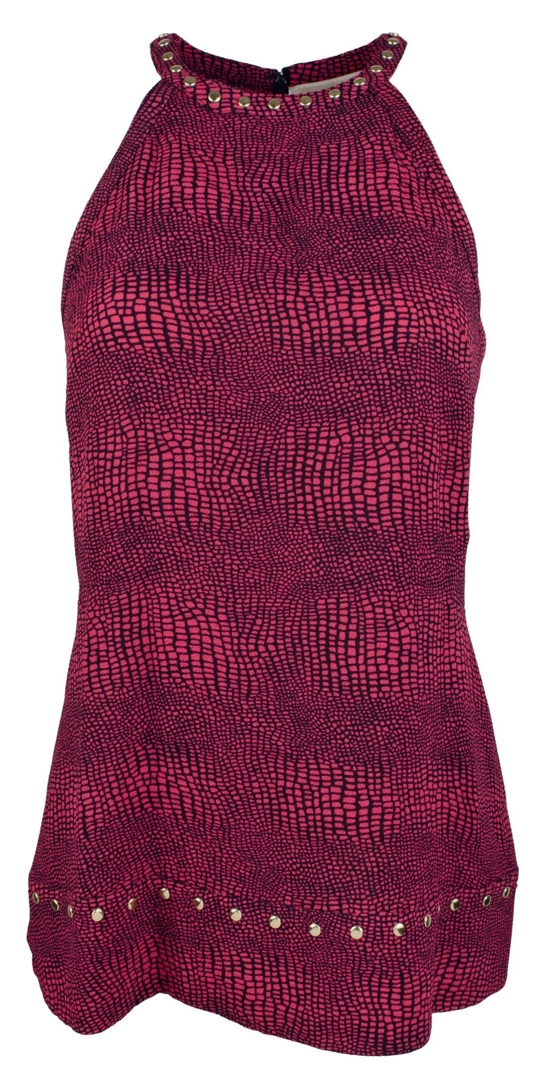 Michael Michael Kors Women's Printed Studded Halter Top