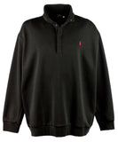 POLO RALPH LAUREN Men's Big & Tall Double-Knit Quarter Snap Pullover Shirt Blck 4XB Black