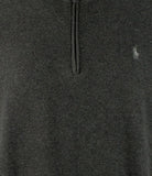 POLO RALPH LAUREN Men's Big & Tall Mesh Knit Cotton Quarter Zip Sweater Gry XLT Grey