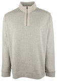 Bugatchi Men's Quarter Zip Pullover Sweatshirt Cement XX-Large