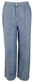 Michael Kors Women's Plus Size Chambray Lightweight Wide Leg Pants 1X