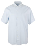 Tommy Bahama Men's Catalina Stretch Twill Short Sleeve Shirt Beach Hut Blue Small