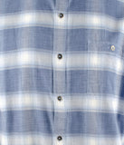 Tommy Bahama Canyon Beach Flannel Men's Long Sleeve Big & Tall Shirt (Lakewater Blue, 3XB)