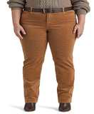 Ralph Lauren Women's Mid-Rise Straight Leg Stretch Corduroy Pants Cml 20W Camel