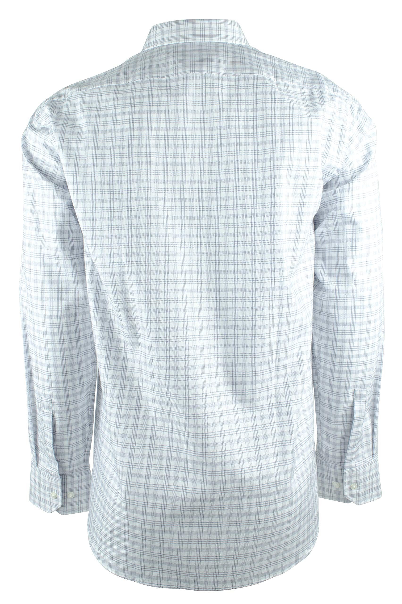 Hugo Boss Men's Enzo Regular Fit Plaid Long Sleeve Button Down Shirt 15.5 (32/33) Navy Blue