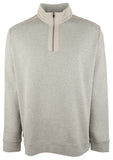 Bugatchi Men's Quarter Zip Pullover Sweatshirt Cement XX-Large