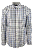 Hugo Boss Men's Rod Plaid Slim Fit Long Sleeves Shirt-MB-Large Medium Blue