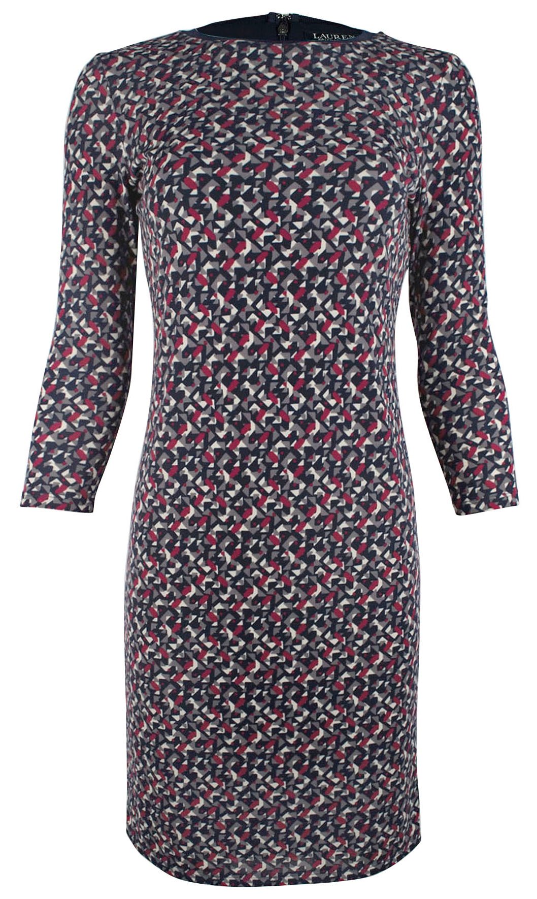 Lauren Ralph Lauren Women's Petite Geo Printed Dress PM