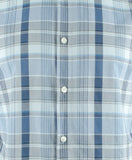Hugo Boss Men's Lod Regular Fit Plaid Long Sleeve Shirt 2XL Open Blue