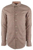 Hugo Boss Men's Big & Tall Ronni Long Sleeve Button Down Shirt Open Orange