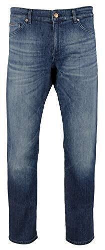 Hugo Boss Men's Maine Regular Fit Stretch Jeans-MB-30WX32L Medium Blue