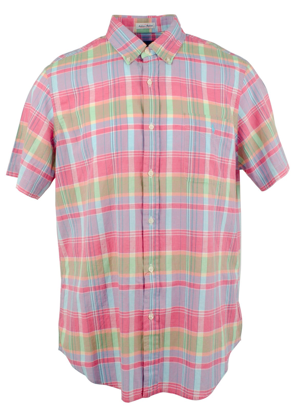 Customer Return Polo Ralph Lauren Men's Indian Madras Lightweight Shirt-GP-XXL