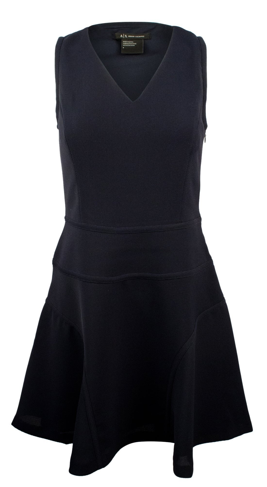 Armani Exchange Women's V Neck Fit And Flare Dress