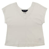 Polo Ralph Lauren Kid's Girl's Cap Sleeve Jersey Top Shirt-W-4 White