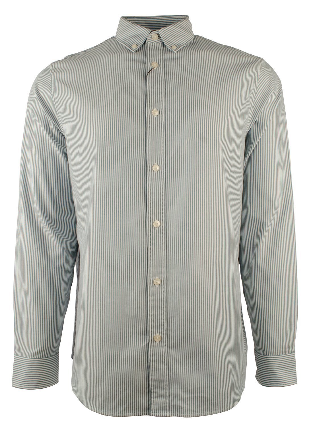 Michael Kors Men's Long Sleeve Striped Tailored Classic Fit Shirt