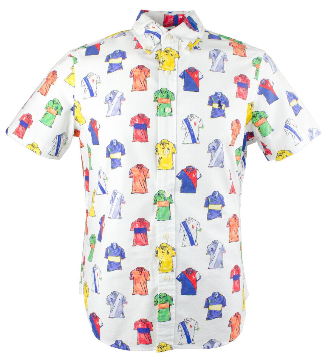Polo Ralph Lauren Men's  Printerly Oxford Print Classic Fit Shirt Medium