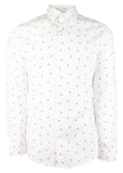 Michael Kors Men's Cotton Slim Fit Long Sleeve Shirt Wht XL